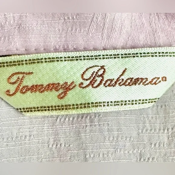 Tommy Bahama 100%Silk palm tree imprint shirt - Picture 7 of 7